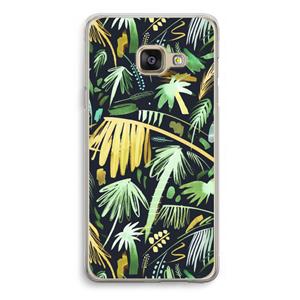 CaseCompany Tropical Palms Dark: Samsung Galaxy A3 (2016) Transparant Hoesje