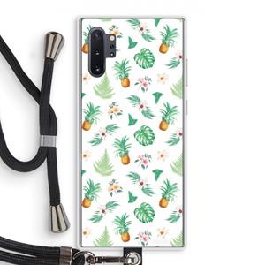 CaseCompany Ananas bladeren: Samsung Galaxy Note 10 Plus Transparant Hoesje met koord
