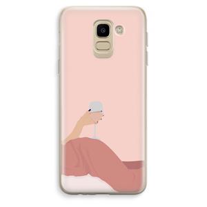 CaseCompany Wine: Samsung Galaxy J6 (2018) Transparant Hoesje
