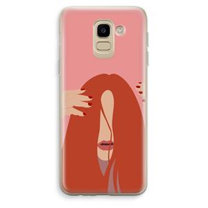CaseCompany Woke up like this: Samsung Galaxy J6 (2018) Transparant Hoesje