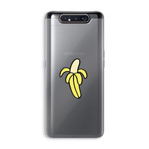 CaseCompany Banana: Samsung Galaxy A80 Transparant Hoesje