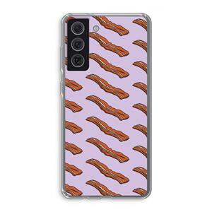 CaseCompany Bacon to my eggs #2: Samsung Galaxy S21 FE Transparant Hoesje