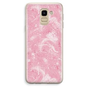 CaseCompany Abstract Painting Pink: Samsung Galaxy J6 (2018) Transparant Hoesje