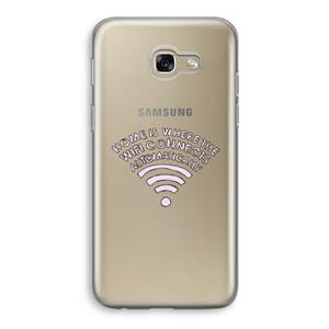 CaseCompany Home Is Where The Wifi Is: Samsung Galaxy A5 (2017) Transparant Hoesje