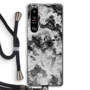 CaseCompany Onweer: Sony Xperia 1 III Transparant Hoesje met koord