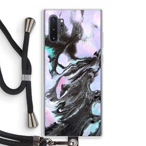 CaseCompany Pastel zwart: Samsung Galaxy Note 10 Plus Transparant Hoesje met koord