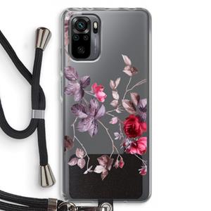 CaseCompany Mooie bloemen: Xiaomi Redmi Note 10 Pro Transparant Hoesje met koord