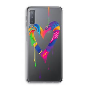 CaseCompany Melts My Heart: Samsung Galaxy A7 (2018) Transparant Hoesje