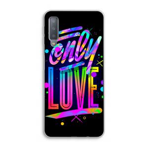 CaseCompany Only Love: Samsung Galaxy A7 (2018) Transparant Hoesje