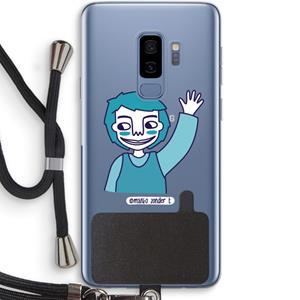 CaseCompany Zwaai: Samsung Galaxy S9 Plus Transparant Hoesje met koord