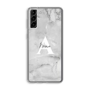 CaseCompany Ivory Marble: Samsung Galaxy S21 Plus Transparant Hoesje
