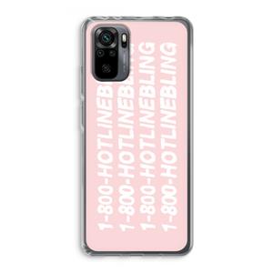 CaseCompany Hotline bling pink: Xiaomi Redmi Note 10 Pro Transparant Hoesje