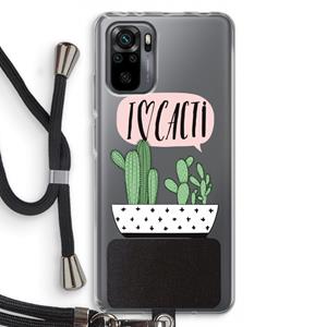 CaseCompany I love cacti: Xiaomi Redmi Note 10 Pro Transparant Hoesje met koord