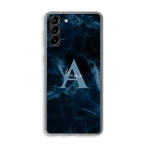 CaseCompany Midnight Marble: Samsung Galaxy S21 Plus Transparant Hoesje