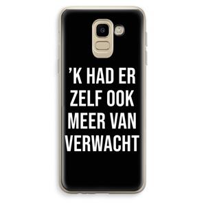 CaseCompany Meer verwacht - Zwart: Samsung Galaxy J6 (2018) Transparant Hoesje