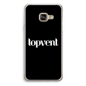CaseCompany Topvent Zwart: Samsung Galaxy A3 (2016) Transparant Hoesje