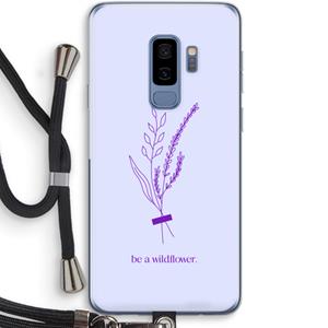 CaseCompany Be a wildflower: Samsung Galaxy S9 Plus Transparant Hoesje met koord