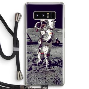 CaseCompany Spaceman: Samsung Galaxy Note 8 Transparant Hoesje met koord