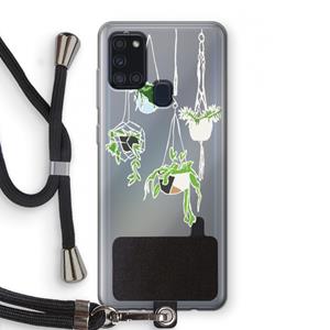 CaseCompany Hang In There: Samsung Galaxy A21s Transparant Hoesje met koord