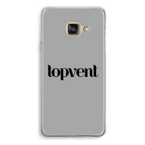 CaseCompany Topvent Grijs Zwart: Samsung Galaxy A3 (2016) Transparant Hoesje