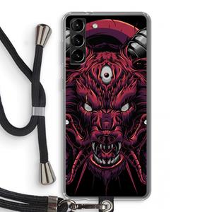 CaseCompany Hell Hound and Serpents: Samsung Galaxy S21 Plus Transparant Hoesje met koord