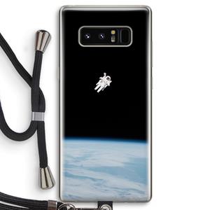 CaseCompany Alone in Space: Samsung Galaxy Note 8 Transparant Hoesje met koord