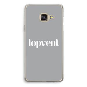 CaseCompany Topvent Grijs Wit: Samsung Galaxy A3 (2016) Transparant Hoesje
