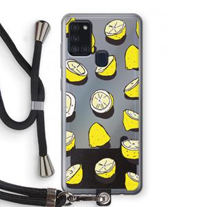 CaseCompany When Life Gives You Lemons...: Samsung Galaxy A21s Transparant Hoesje met koord
