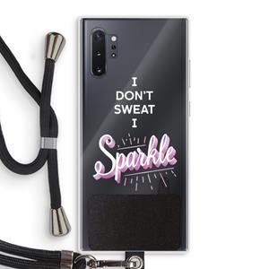CaseCompany Sparkle quote: Samsung Galaxy Note 10 Plus Transparant Hoesje met koord