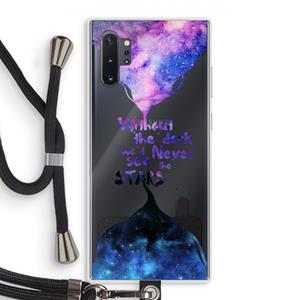 CaseCompany Stars quote: Samsung Galaxy Note 10 Plus Transparant Hoesje met koord