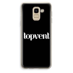 CaseCompany Topvent Zwart: Samsung Galaxy J6 (2018) Transparant Hoesje