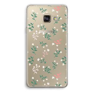 CaseCompany Small white flowers: Samsung Galaxy A3 (2016) Transparant Hoesje