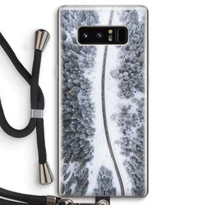 CaseCompany Snøfall: Samsung Galaxy Note 8 Transparant Hoesje met koord