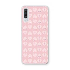 CaseCompany Ass 'n Titties: Samsung Galaxy A70 Transparant Hoesje