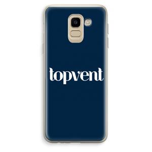 CaseCompany Topvent Navy: Samsung Galaxy J6 (2018) Transparant Hoesje