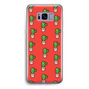 CaseCompany Mini cactus: Samsung Galaxy S8 Transparant Hoesje