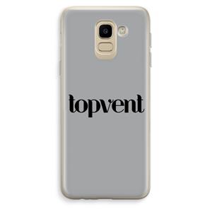 CaseCompany Topvent Grijs Zwart: Samsung Galaxy J6 (2018) Transparant Hoesje