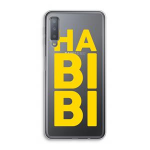CaseCompany Habibi Blue: Samsung Galaxy A7 (2018) Transparant Hoesje