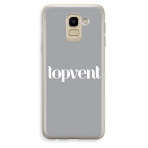 CaseCompany Topvent Grijs Wit: Samsung Galaxy J6 (2018) Transparant Hoesje