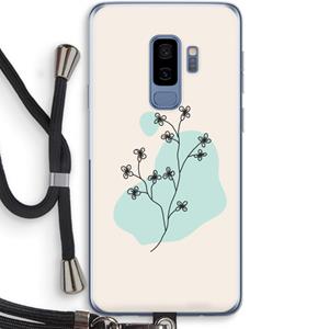 CaseCompany Love your petals: Samsung Galaxy S9 Plus Transparant Hoesje met koord