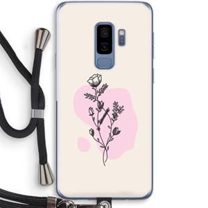 CaseCompany Roses are red: Samsung Galaxy S9 Plus Transparant Hoesje met koord