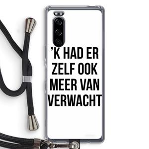 CaseCompany Meer verwacht: Sony Xperia 5 Transparant Hoesje met koord