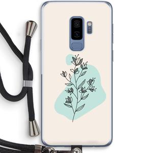 CaseCompany Violets are blue: Samsung Galaxy S9 Plus Transparant Hoesje met koord