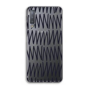 CaseCompany Marrakech Zigzag: Samsung Galaxy A7 (2018) Transparant Hoesje