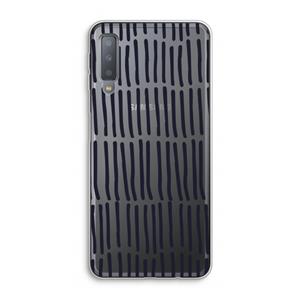 CaseCompany Moroccan stripes: Samsung Galaxy A7 (2018) Transparant Hoesje