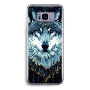 CaseCompany Darkness Wolf: Samsung Galaxy S8 Transparant Hoesje