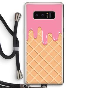 CaseCompany Ice cream: Samsung Galaxy Note 8 Transparant Hoesje met koord