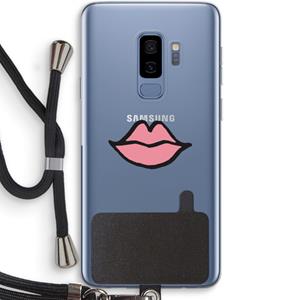 CaseCompany Kusje: Samsung Galaxy S9 Plus Transparant Hoesje met koord