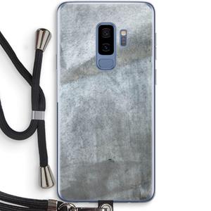 CaseCompany Grey Stone: Samsung Galaxy S9 Plus Transparant Hoesje met koord