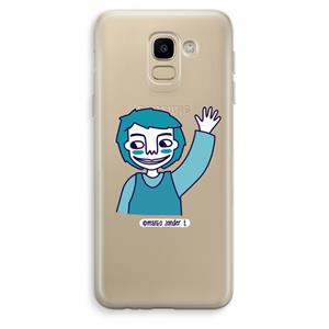 CaseCompany Zwaai: Samsung Galaxy J6 (2018) Transparant Hoesje